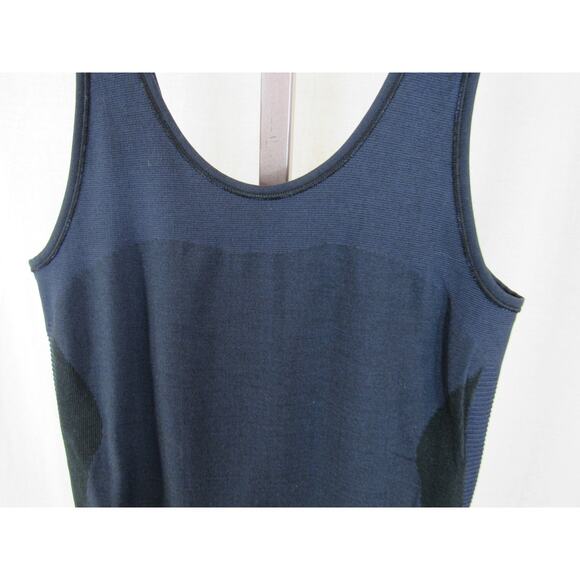 Nike Dri Fit Medium Sleeveless Zoned Sculpt Compression Training Tank Top Navy - Picture 2 of 5